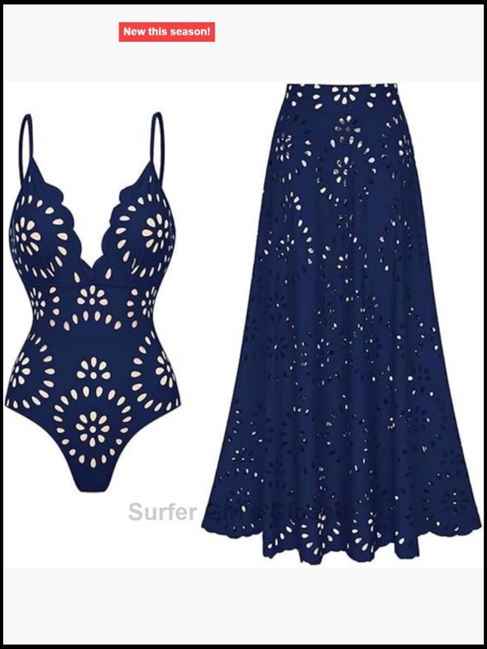 Women's One Piece Bathing Suit Petal V Neck Swimsuit with Skirt